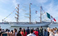 El buque escuela Cuauhtémoc zarpa de Nueva York tras accidente en puente de Brooklyn