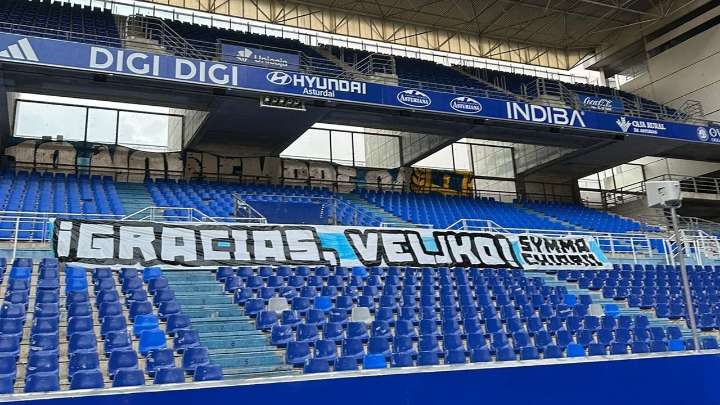 «Gracias, Veljko», el oviedismo se despide el entrenador del regreso a Primera