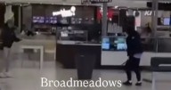 Mortified shoppers run for their lives as machete brawl erupts inside shopping centre