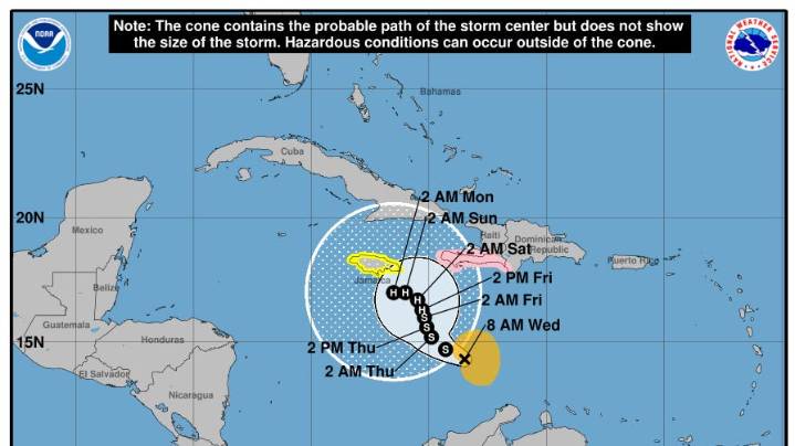 Tropical Storm Melissa track, intensity uncertain Wednesday