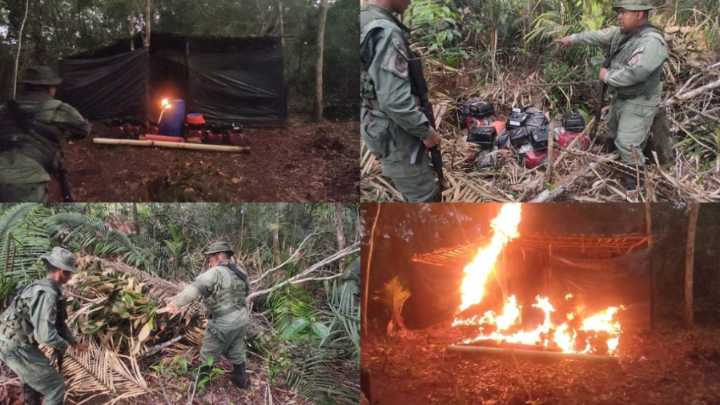 FANB desmanteló campamento minero en el municipio Atabapo del estado Amazonas