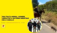 Maltrato animal: hombre arrastró a un perro mientras iba a caballo