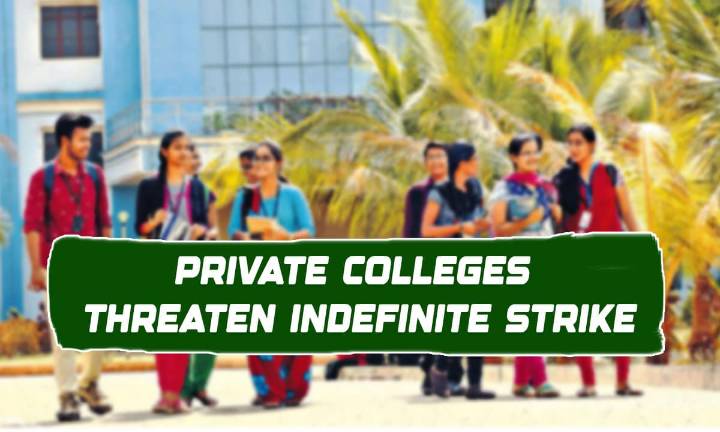 Private Colleges Threaten Indefinite Strike from Oct 13 Over ₹10,000 Cr Fee Dues