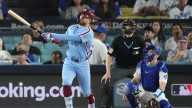 Kyle Schwarber hits two homers to lift Phillies over Dodgers 8-2 and avoid sweep in National League Division Series