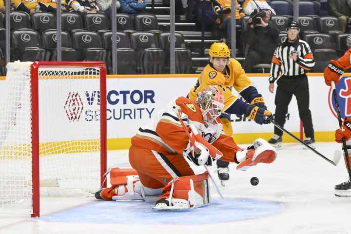 Enforcer Ross Johnston leads Ducks' offense in win over Preds - The Rink Live | Coverage of youth, junior, high school and college hockey