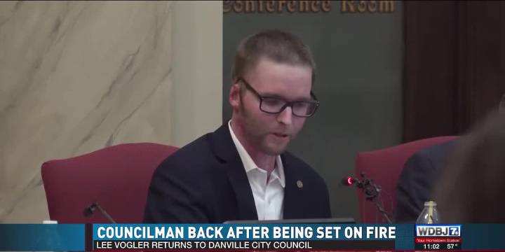 Danville Councilman Returns to City Council After Being Set on Fire