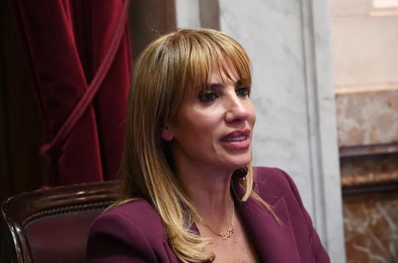 La senadora Claudia de Zamora participó de la sesión de la Cámara alta