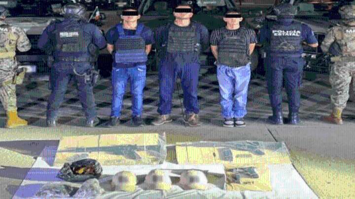 Detienen a cuatro presuntos extorsionadores en Tabasco con armas y droga