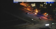CHP officer crashes into median during pursuit in Riverside County