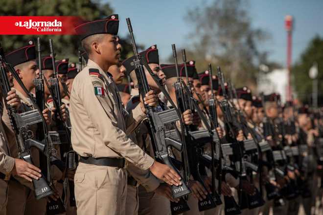 Toman protesta 106 jóvenes del Servicio Militar Nacional en Tijuana