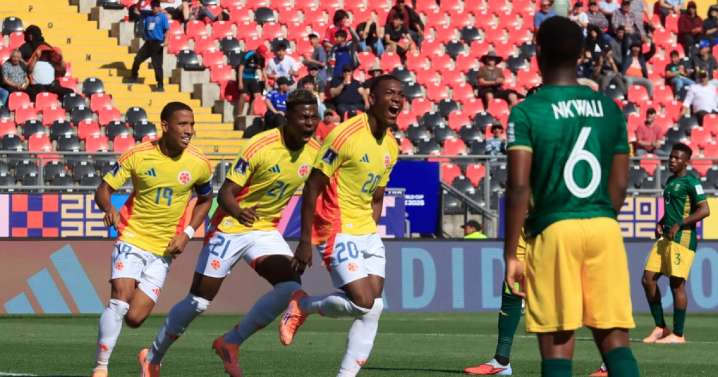 ¡A cuartos de final! Colombia venció 3-1 a Sudáfrica y avanzó en el Mundial Sub
