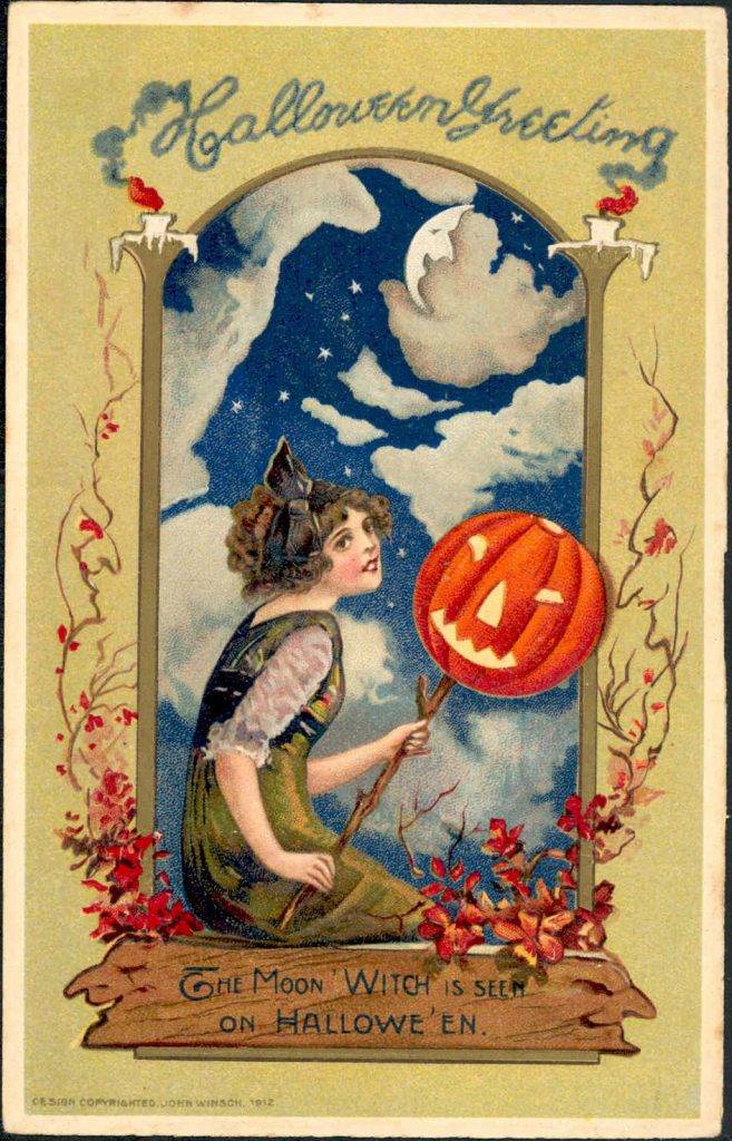 Hallowe’en in The Golden Age of Postcards: Reviving Spooky Deltiology Treasures