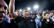 Kirby Smart makes sure to avoid getting ‘reprimanded by my mother’ in celebrating Auburn victory