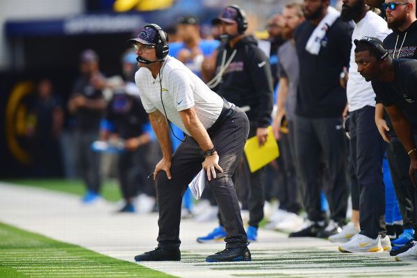 Harbaugh pins Chargers' slide on 'self