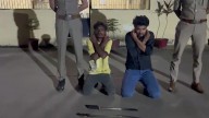 Video: 2 Vadodara men try to attack friend with swords, made to do sit
