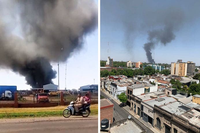 Se incendió una chatarrería en Lastenia y el humo se vio en todo el Gran San Miguel de Tucumán