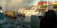 America's River Roots Festival: Playing the steam calliope aboard the steamboat Natchez