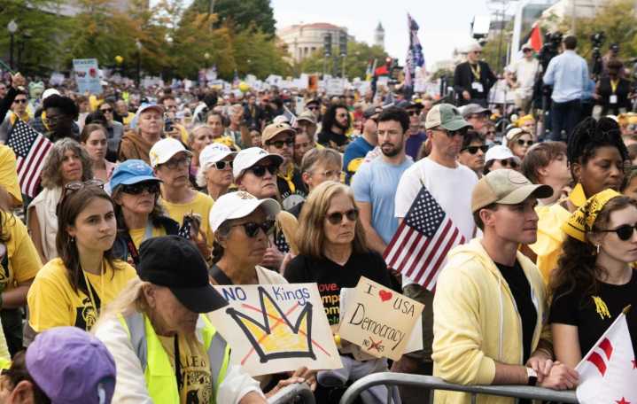 'No Kings' protests against Trump bring a street party vibe to ci...