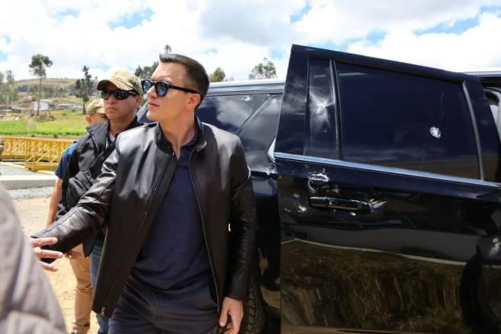 Daniel Noboa sufre intento de asesinato durante protestas indígenas