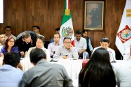 Rosa Icela Rodríguez participa en reunión con el magisterio en Oaxaca para fortalecer acuerdos educativos