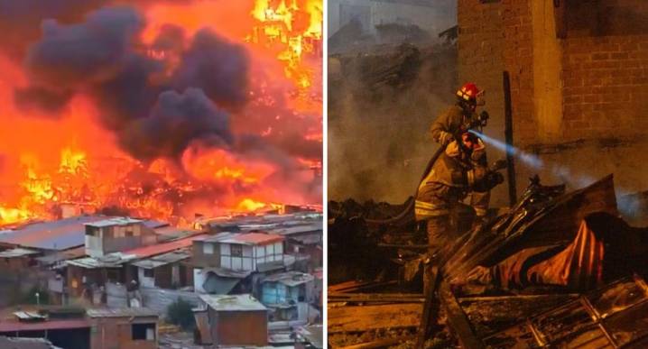 SJM: incendio de gran magnitud deja a familias damnificadas en Pamplona Alta