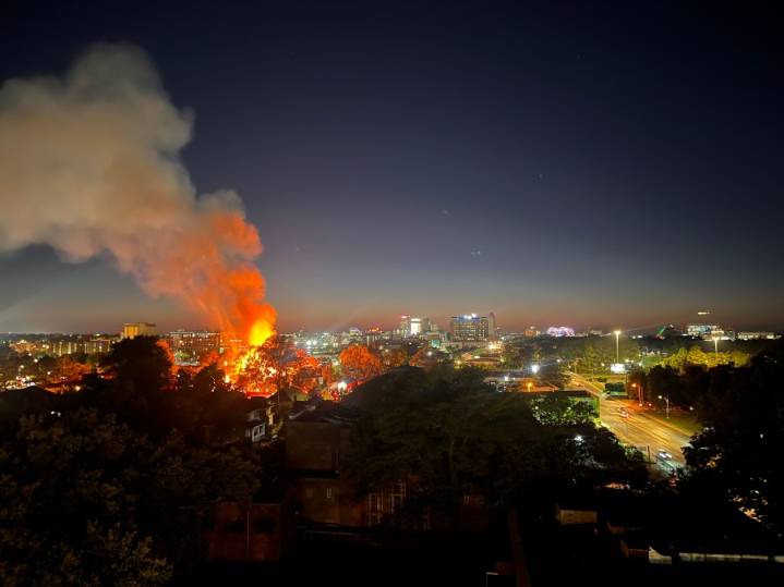 LIVE: Firefighters tackling huge fire in Midtown