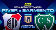 River vs. Sarmiento: fecha, horarios y canales de TV por Liga Profesional Argentina