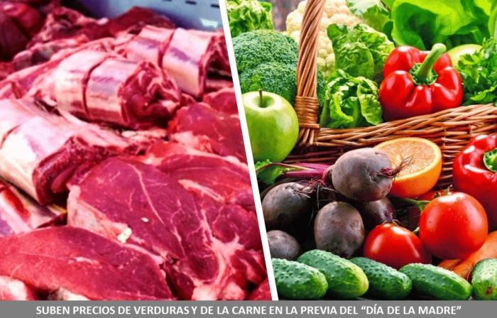 SUBEN PRECIOS DE VERDURAS Y DE LA CARNE EN LA PREVIA DEL “DÍA DE LA MADRE”