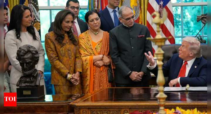 White House diwali party: Donald Trump mispronounces names of Indian-Americans; calls Sergio Gor 'nice and easy' name