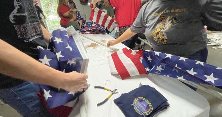 Volunteers assemble 1,000 flags for Coastal Bend's 5th annual Veterans Day tribute