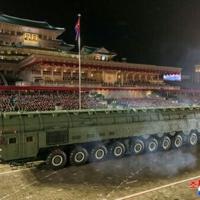 North Korea shows off 'most powerful' missile at military parade