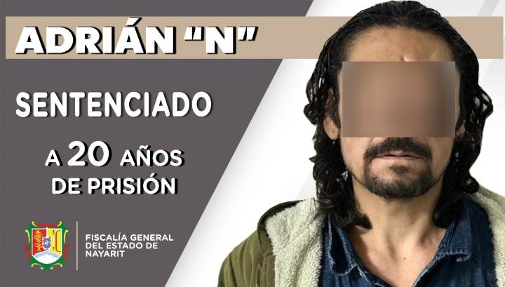 Sentenciado a 20 años de prisión por homicidio calificado