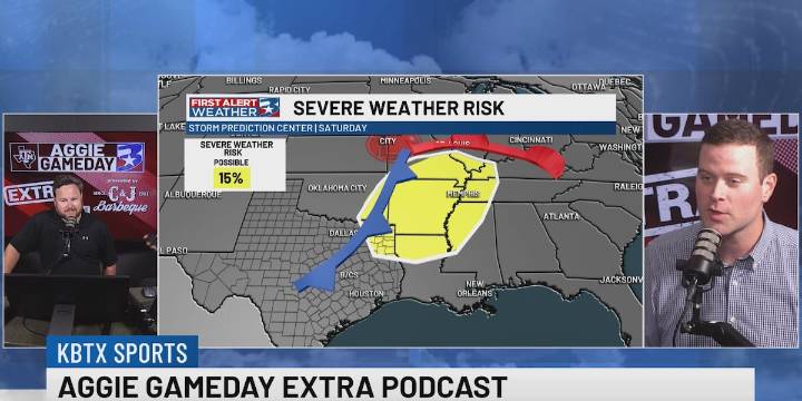 Aggie Gameday Extra Podcast: Will weather be a problem as Texas A&M takes on Arkansas?