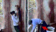 Construction Worker Nearly Saws Himself in Half, on Video