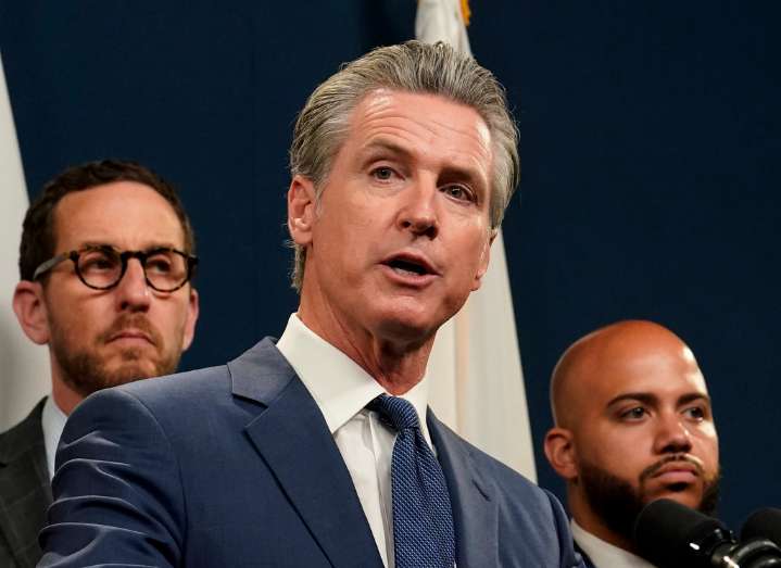 Newsom Rips ‘Reckless’ Vance After Shrapnel Hits VP’s Motorcade at Marine Event