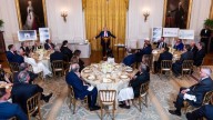Trump hosts White House dinner for ballroom donors