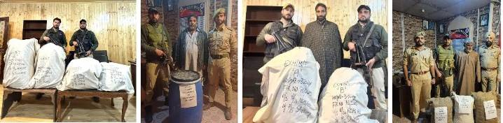 Srinagar police seize huge quantity of narcotics, 6 drug traffickers arrested