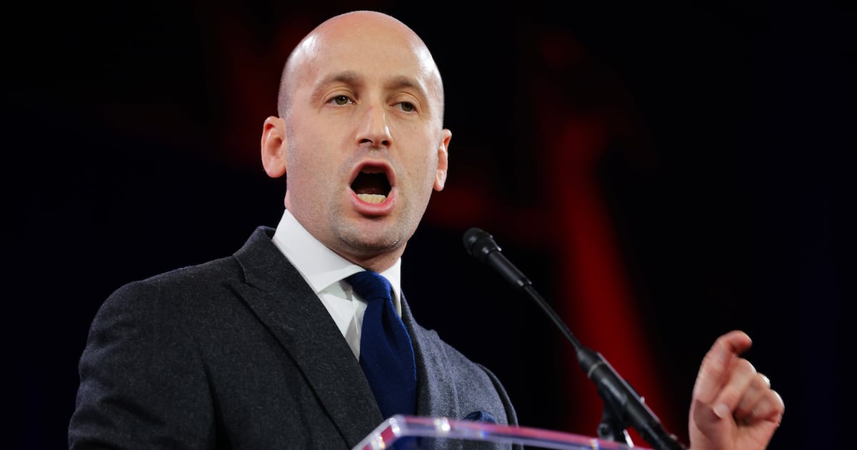 Stephen Miller Shouts Unhinged Message to Gun