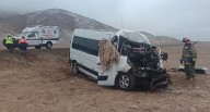 Cuatro viajeros mueren en choque de minivan contra una cisterna