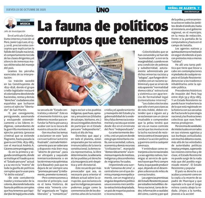 La fauna de políticos corruptos que tenemos