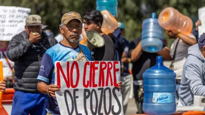 Cierre de pozos de agua en Edomex paralizan la Ciudad de México