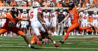 Logan Ward is a rare OSU bright spot after placing kicks "between the pipes"