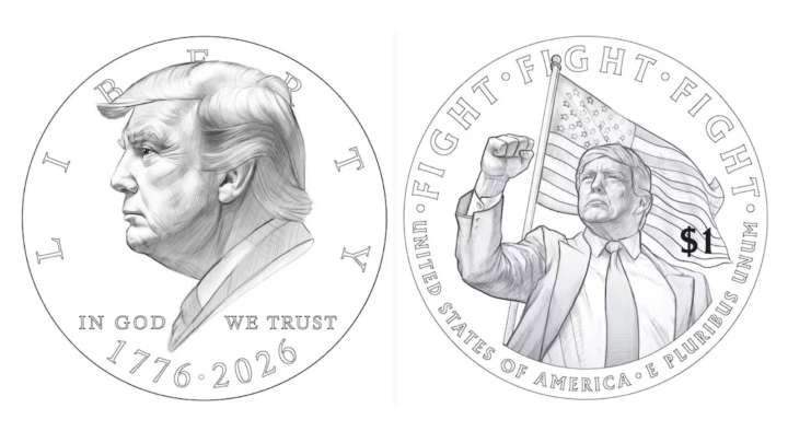 Gobierno Considera Acuñar Moneda Conmemorativa de 1 Dólar con el Rostro de Trump