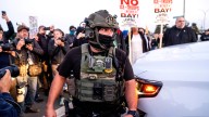 Protesters gather as federal agents arrive in the San Francisco area