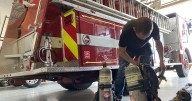 Drexel Fire Department truck ignites at department. Fire put out quickly.