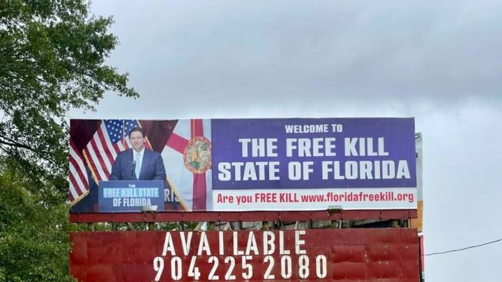 Grieving father erects billboard welcoming motorists to ‘free kill’ Florida