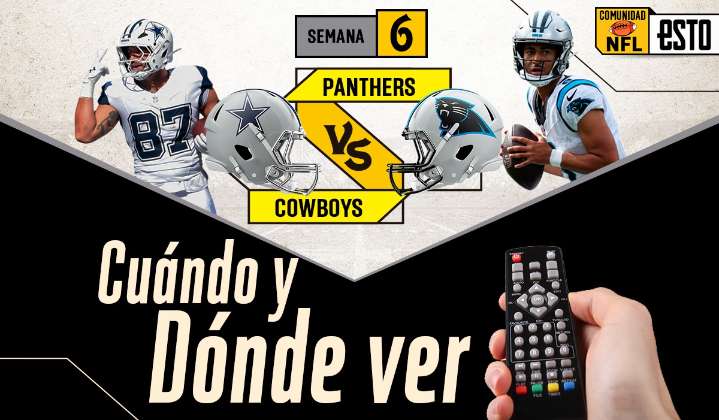 Dallas Cowboys vs Carolina Panthers: ¿Dónde ver y a qué hora es el juego la Semana 6 de la NFL?