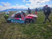 Piloto sufre violento volcamiento en pruebas de las 3 Horas de Puerto Natales