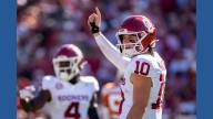 Oklahoma QB John Mateer throws 3 interceptions vs. Texas in return 3 weeks after hand injury