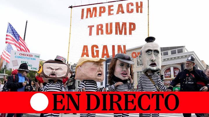Cientos de miles de estadounidenses salen a las calles para protestar contra el 'Rey Trump': "Esto no es sólo política. Es democracia contra dictadura"